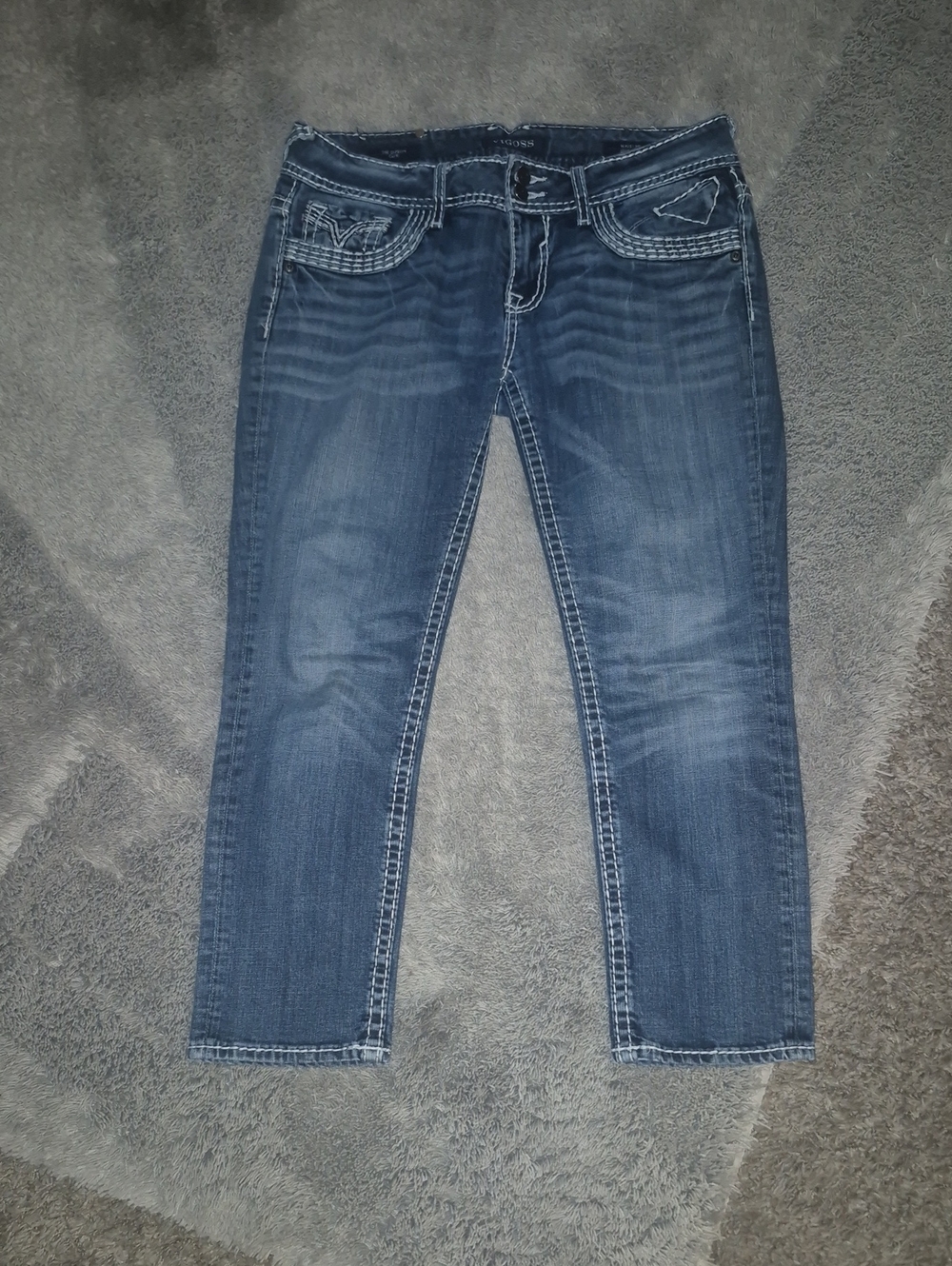 Vigoss Women’s Midnight Blue Cropped Slim Jeans